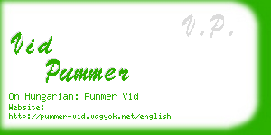vid pummer business card